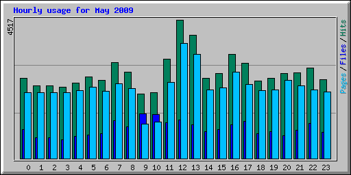 Hourly usage for May 2009