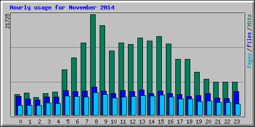 Hourly usage for November 2014