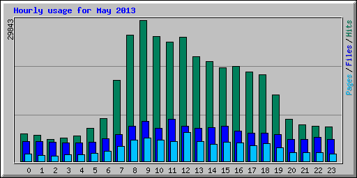 Hourly usage for May 2013
