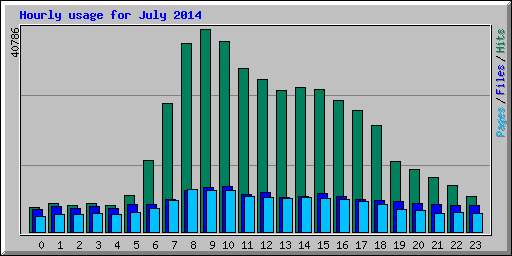 Hourly usage for July 2014