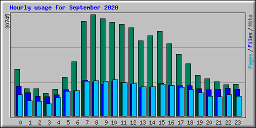 Hourly usage for September 2020