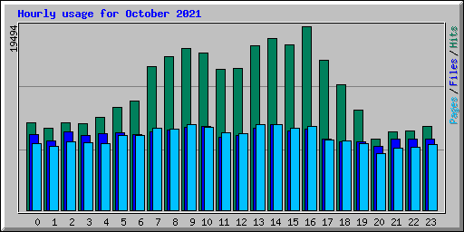 Hourly usage for October 2021