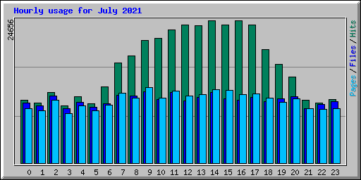 Hourly usage for July 2021