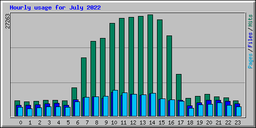 Hourly usage for July 2022