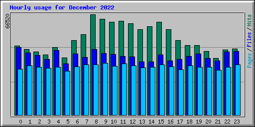 Hourly usage for December 2022