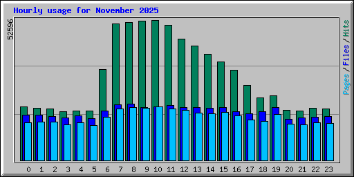 Hourly usage for November 2025