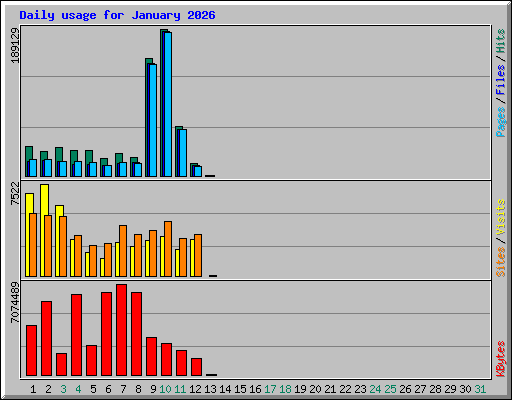 Daily usage for January 2026