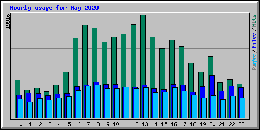 Hourly usage for May 2020