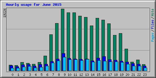 Hourly usage for June 2015