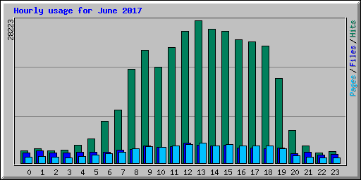 Hourly usage for June 2017