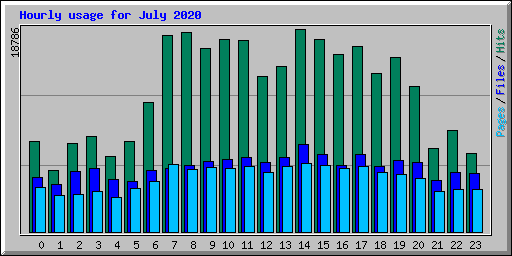 Hourly usage for July 2020