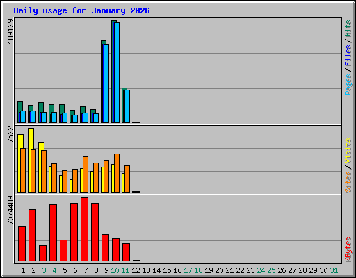 Daily usage for January 2026