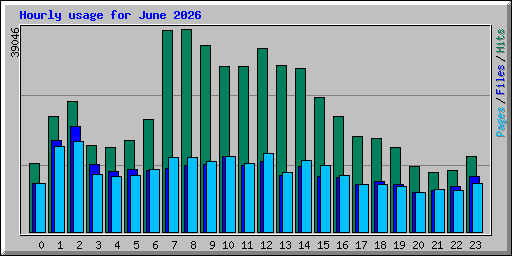 Hourly usage for June 2026