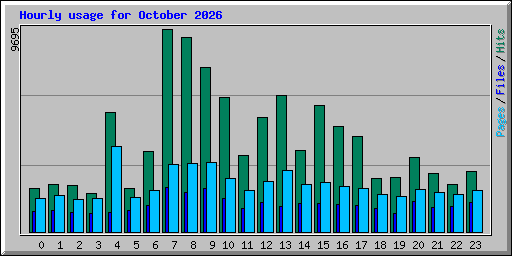 Hourly usage for October 2026